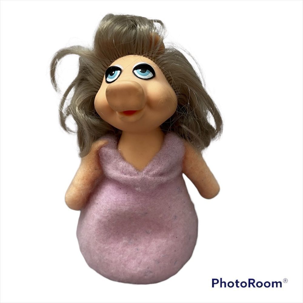 Vintage Miss Piggy Muppet Doll Bean Bag Fisher-Price 867 Henson 7 inch